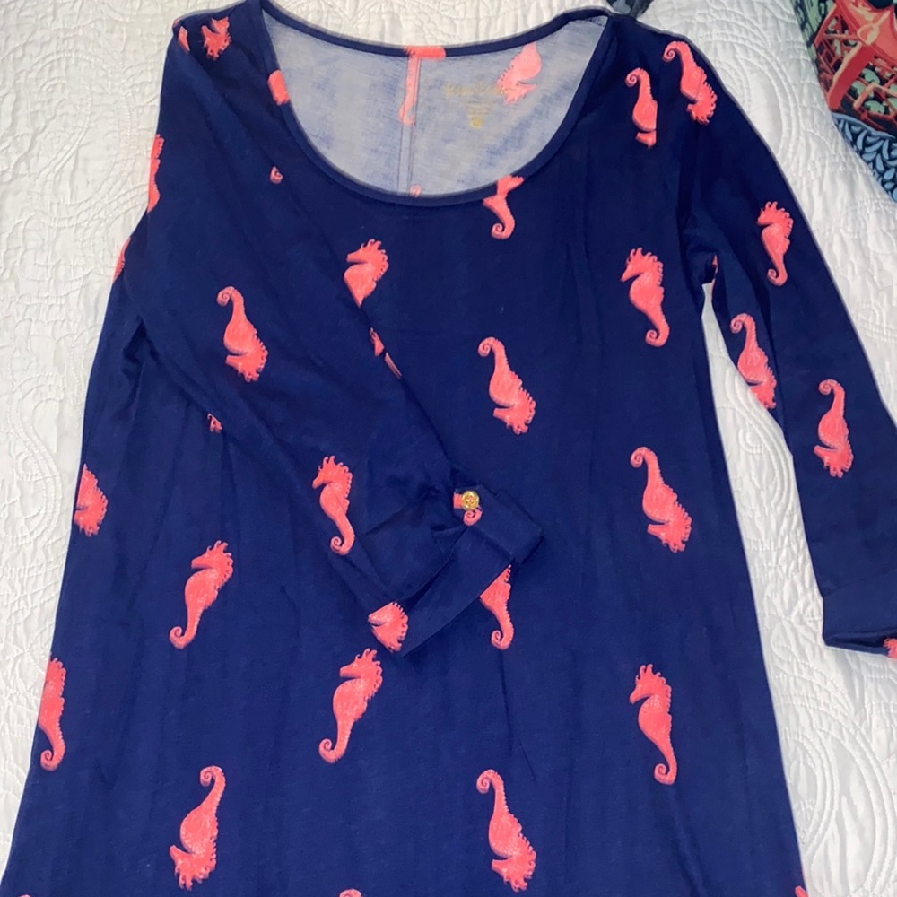 EUC Lilly Pulitzer seahorse shift dress